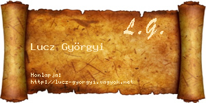 Lucz Györgyi névjegykártya